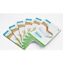 Poliéster adhesivo permanente, blanco mate, láser e indigo 180 g 33 x 48 cm - Placa